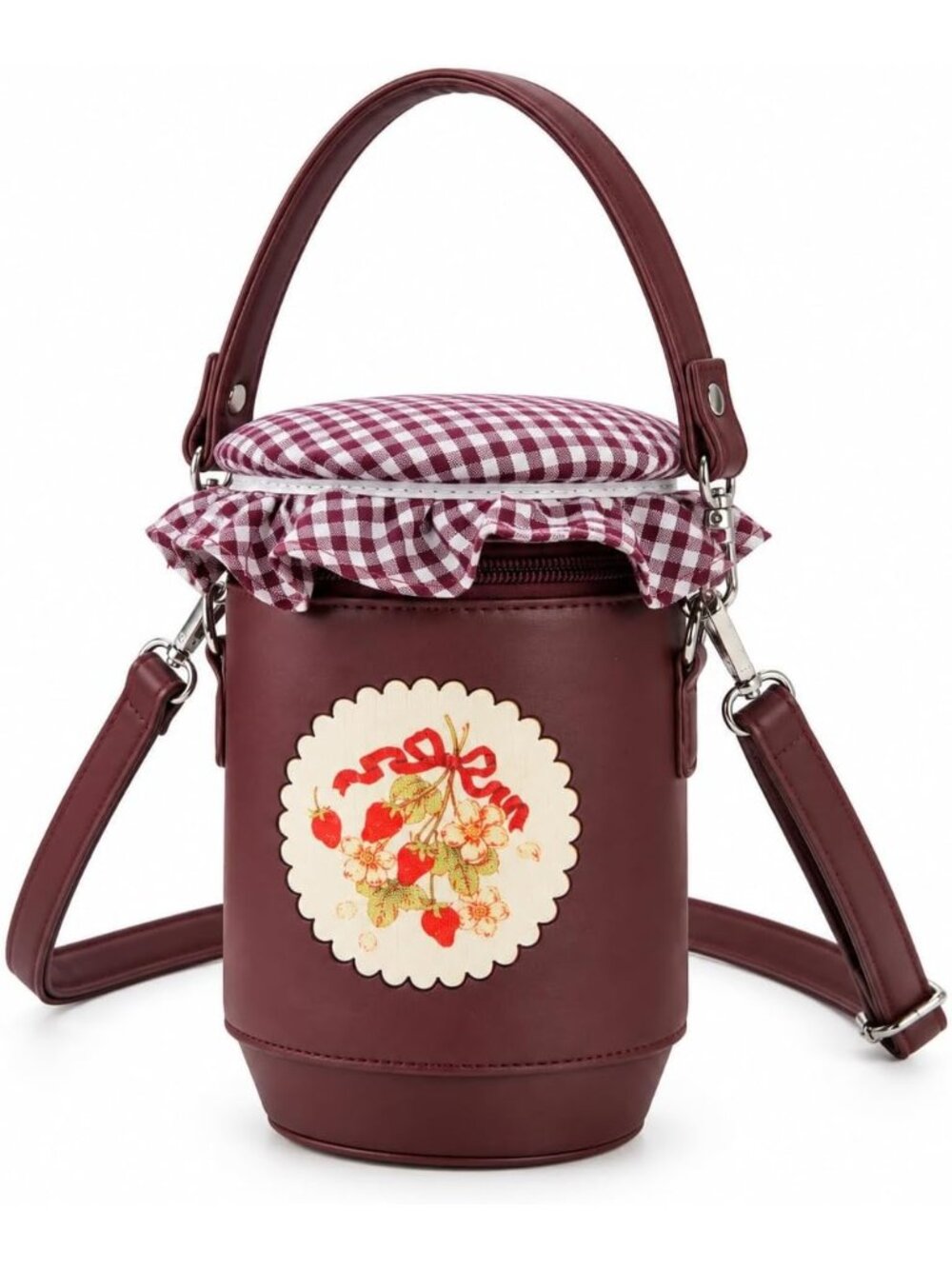 Women's Brown Fun Shape Purse Unique Chain Adjustable Shoulder Crossbody Bags